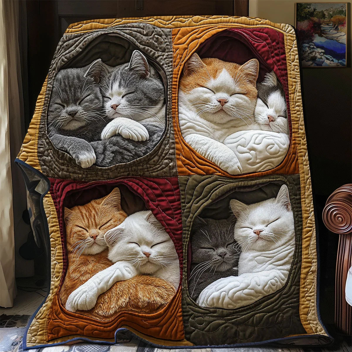 Cat Snuggle Quilt Blanket
