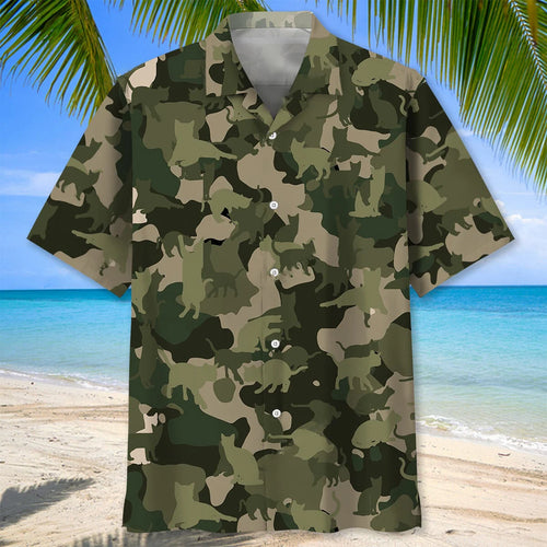 Cat Pattern Hawaiian Shirt - M - hawaiian shirt