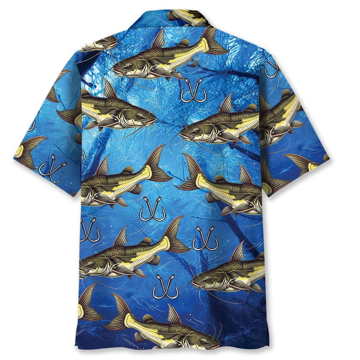 Catfish Fish Blue Hawaiian Shirt