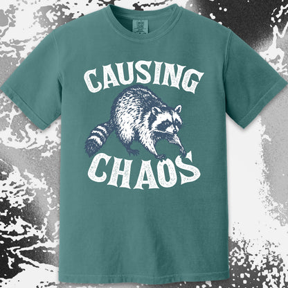 Causing Chaos Raccoon Shirt, funny meme tee gift (view 16)