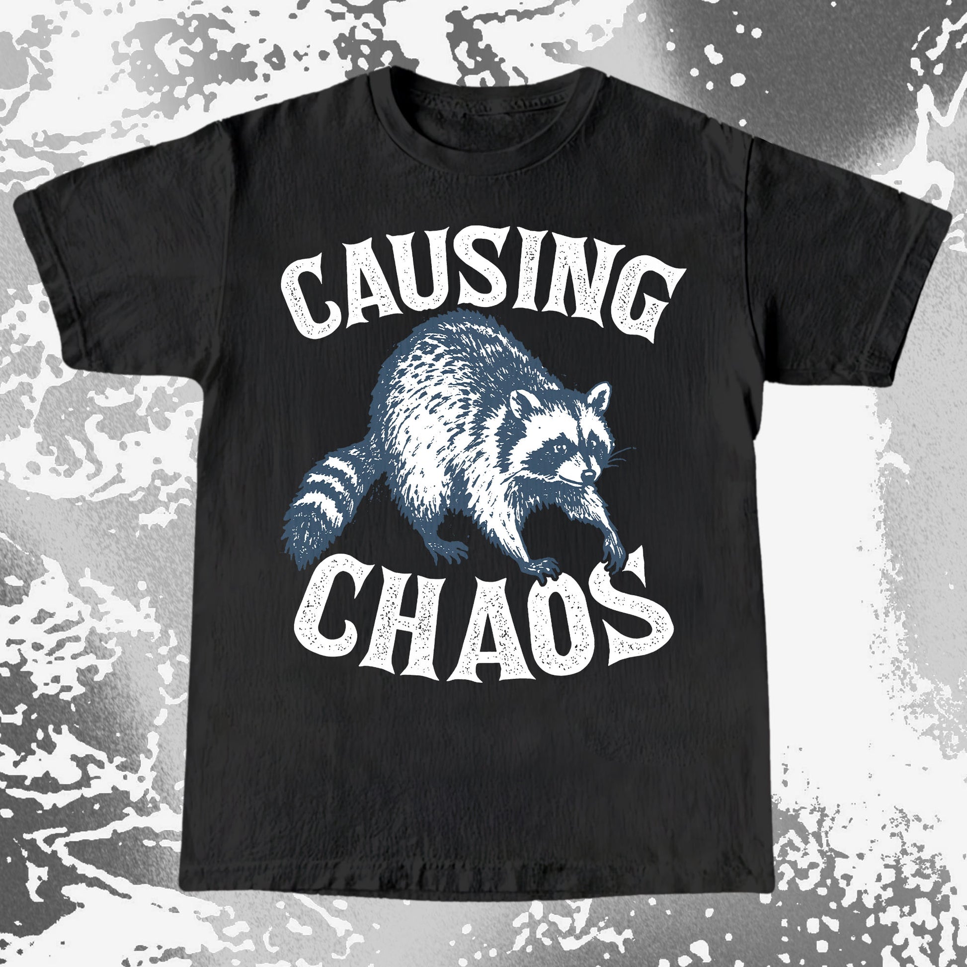 Causing Chaos Raccoon Shirt, funny meme tee gift (view 10)