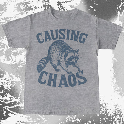 Causing Chaos Raccoon Shirt, funny meme tee gift (view 8)