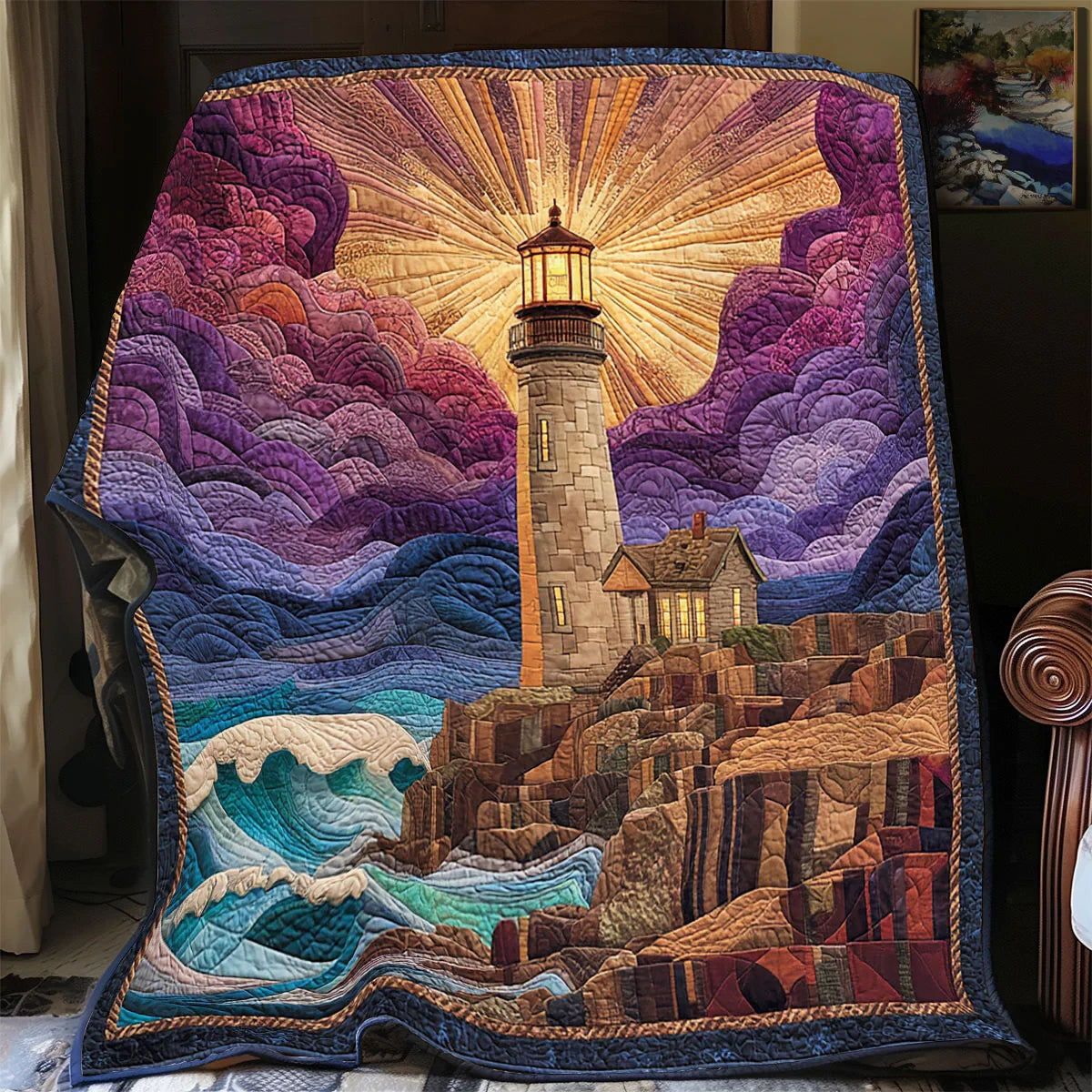 Celestial Beacon Quilt Blanket