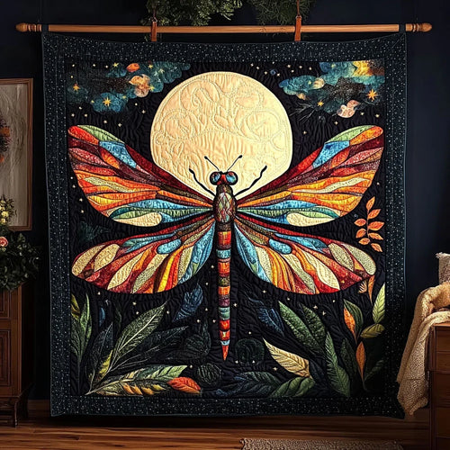 Celestial Dragonfly Quilt Blanket
