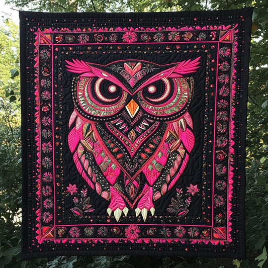 Celestial Owl Quilt Blanket