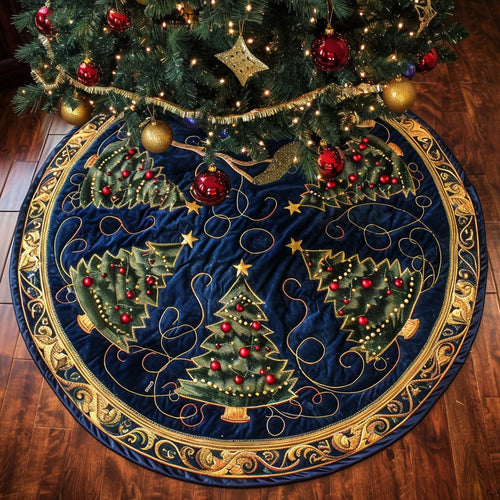 Celestial Pines Quilted Tree Skirt