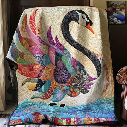 Celestial Plumage Quilt Blanket