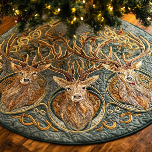Celtic Grove Christmas Quilted Tree Skirt
