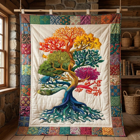 Celtic Roots Quilt Blanket - Quilted Blanket by OtterMia