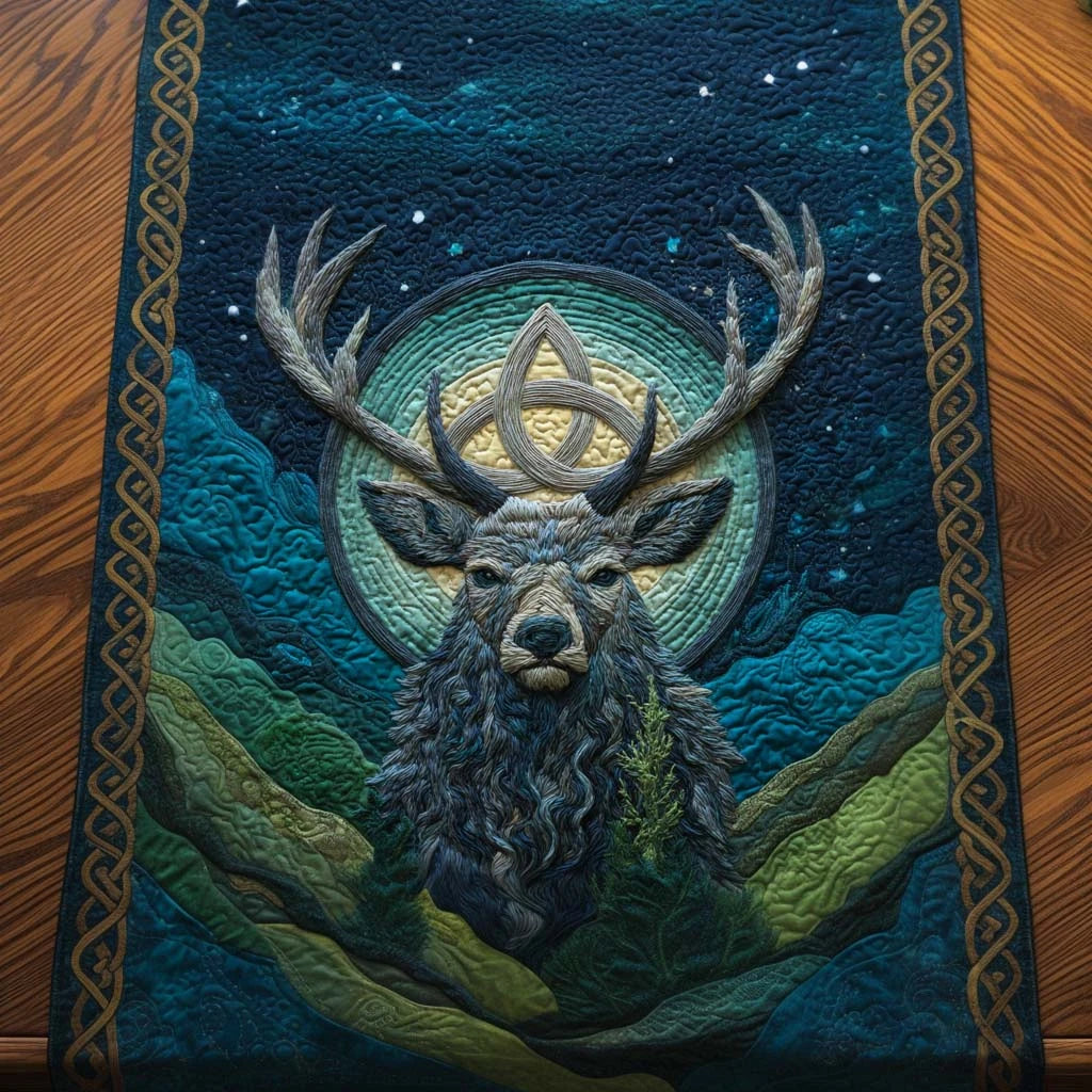 Cernunnos Night Quilted Table Runner