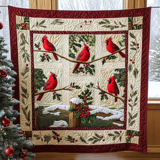 Charming Cardinal Quilt Blanket
