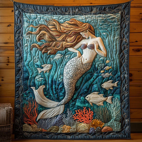 Charming Mermaid Quilt Blanket