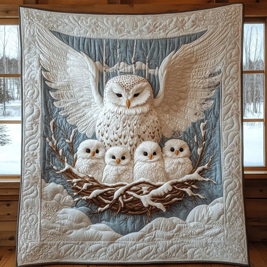 Charming Owl Nest Quilt Blanket