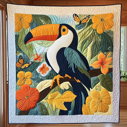 Charming Toucan Quilt Blanket