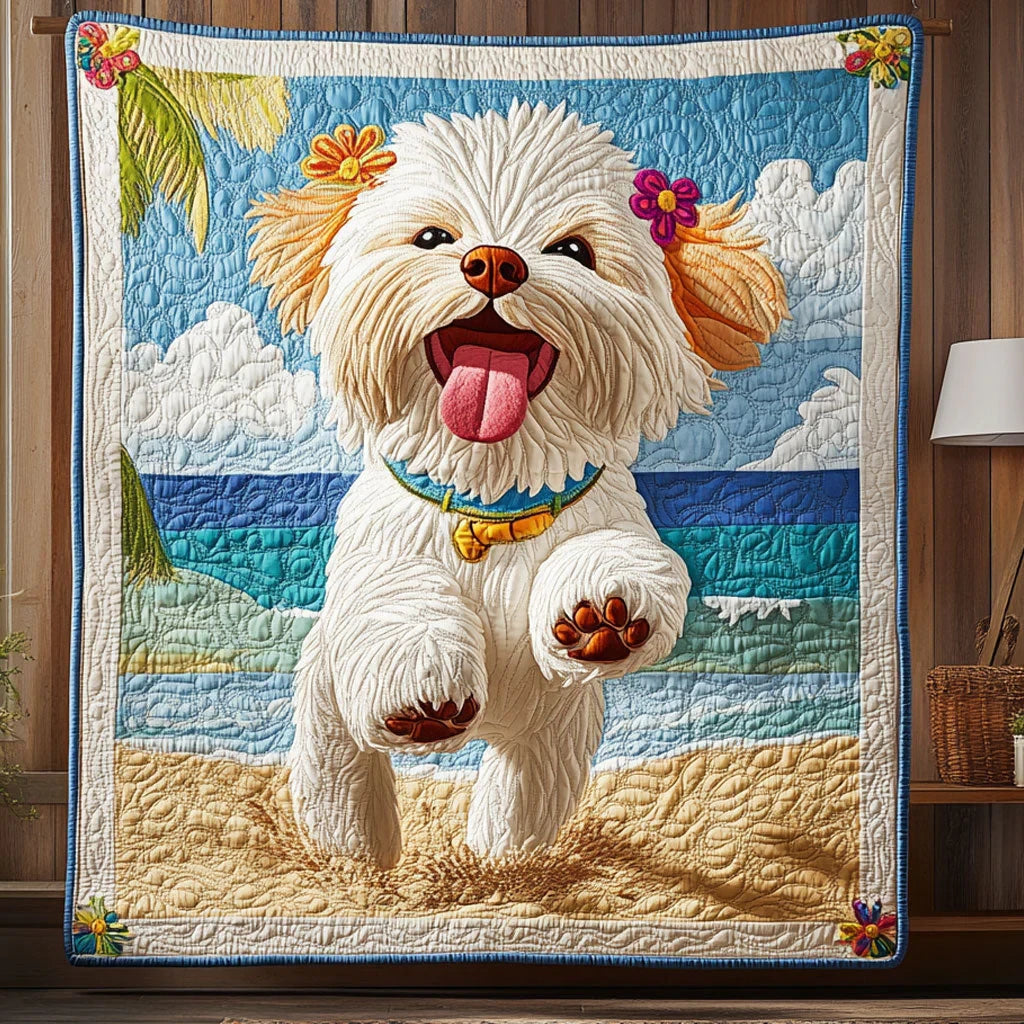 Cheerful Seaside Quilt Blanket