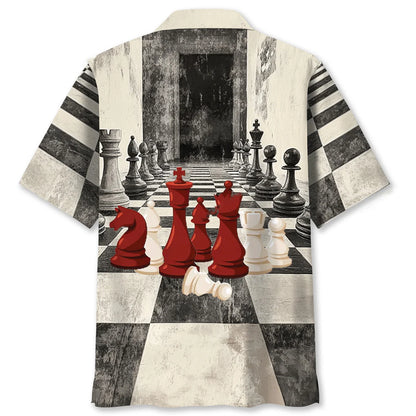 Chess Black and White Hawaiian Shirt