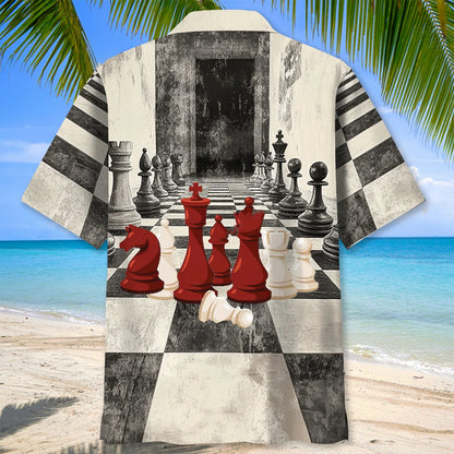 Chess Black and White Hawaiian Shirt