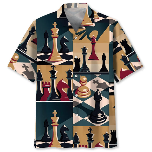Chess Retro Poster Hawaiian Shirt