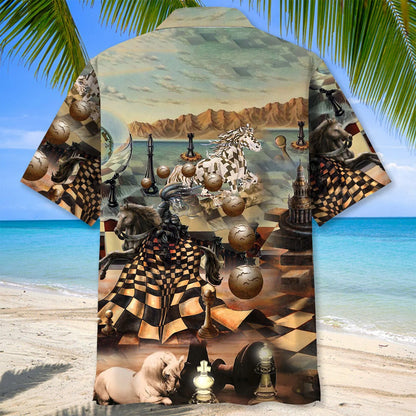 Chess the Power of Knight Hawaiian Shirt