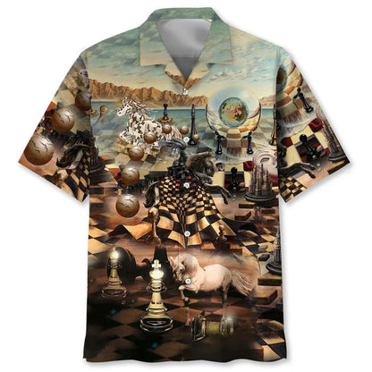 Chess the Power of Knight Hawaiian Shirt