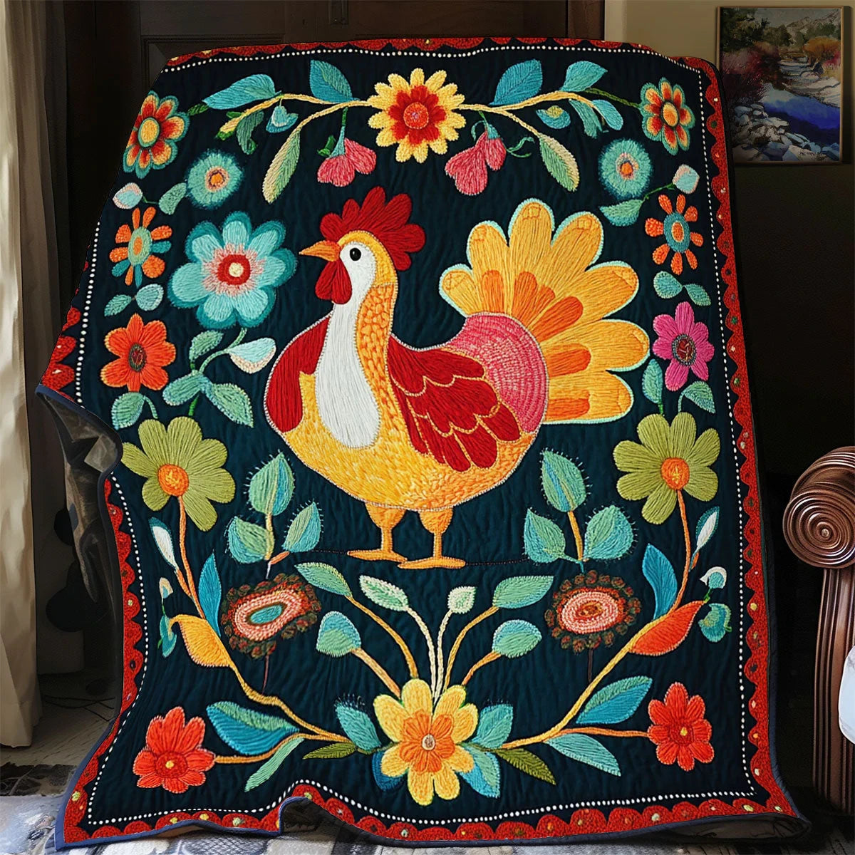 Chicken Melody Quilt Blanket