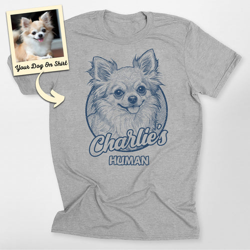 Chihuahua Personalized Dog Shirt Human Shirt, custom pet portrait gift for pet lovers