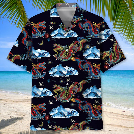 Chinese Dragon Mountain Hawaiian Shirt