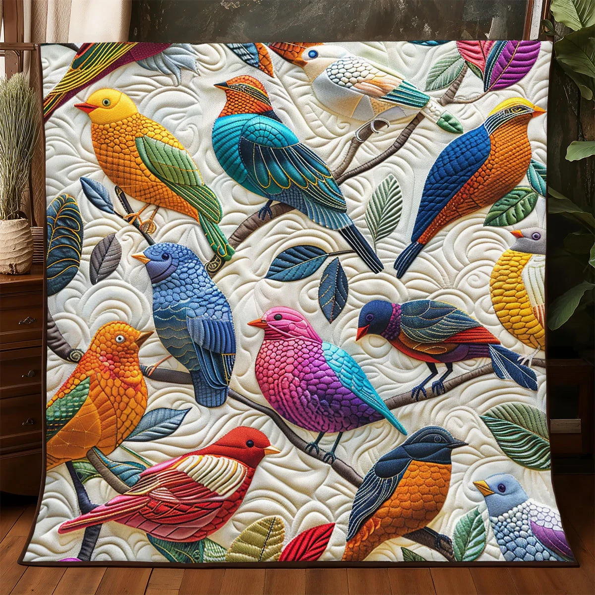 Chirpy Doodles Quilt Blanket