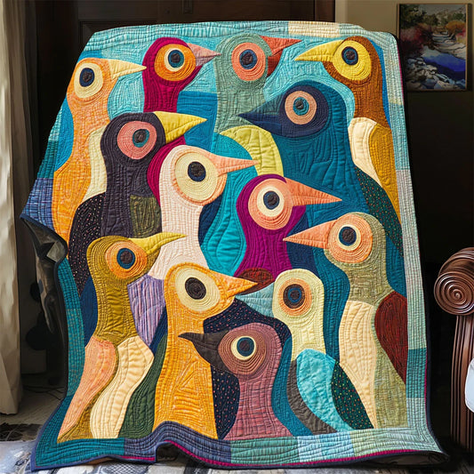 Chirpy Parade Quilt Blanket