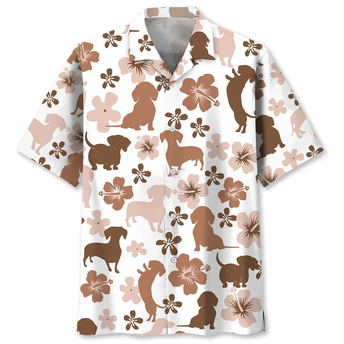 Chocolate Dachshund Hawaiian Shirt