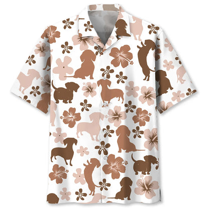Chocolate Dachshund Hawaiian Shirt