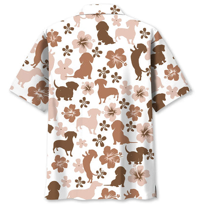 Chocolate Dachshund Hawaiian Shirt
