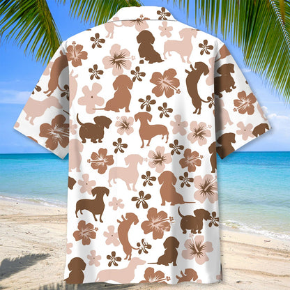 Chocolate Dachshund Hawaiian Shirt