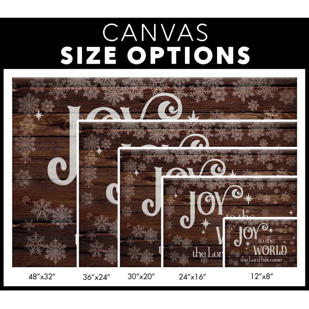christian christmas wall art joy to the world the lord has come canvas (Landscape) (view 2)