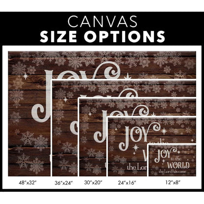 christian christmas wall art joy to the world the lord has come canvas (Landscape) (view 2)