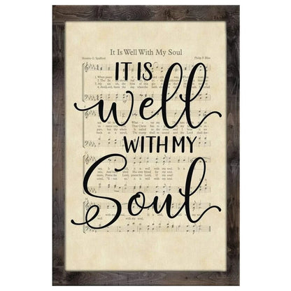 it is well with my soul hymn sheet music christian wall art canvas