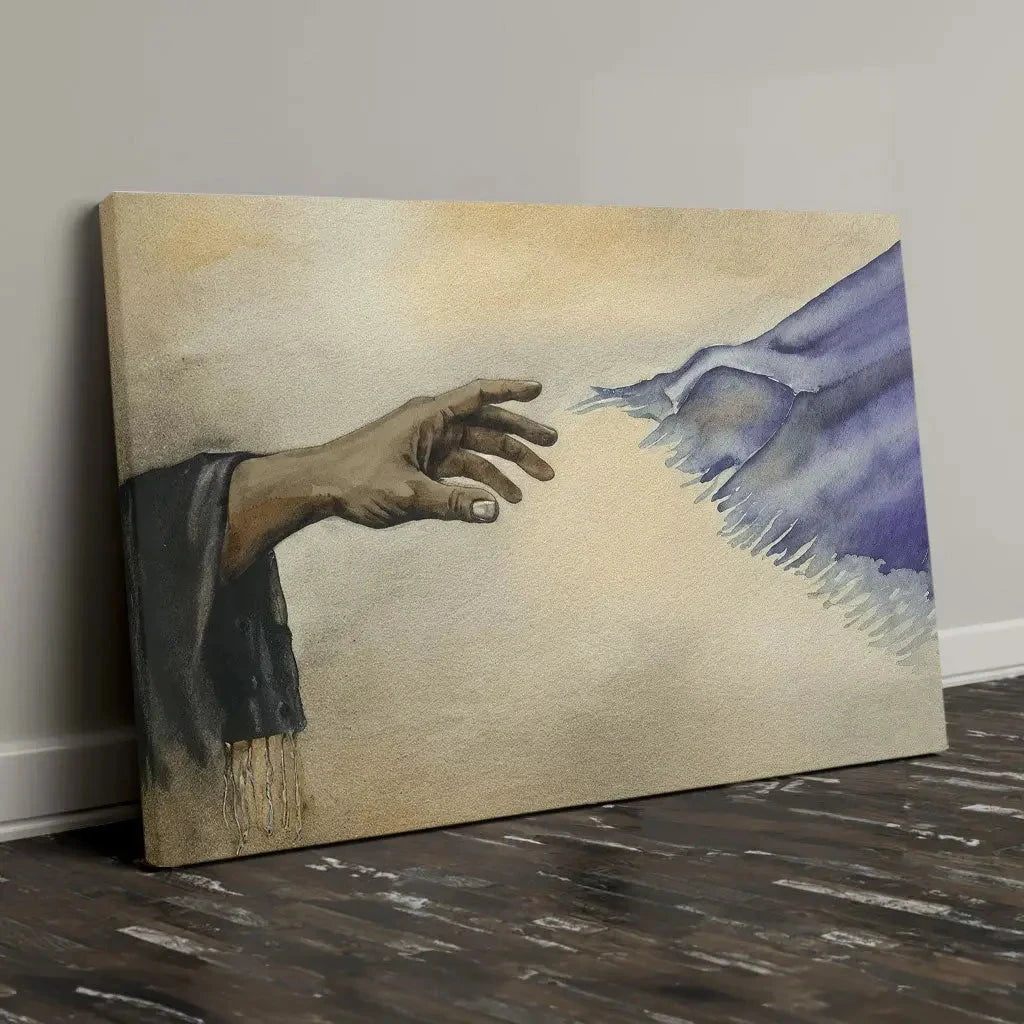 if only i could touch the hem of his garment wall art canvas (Landscape) (view 2)