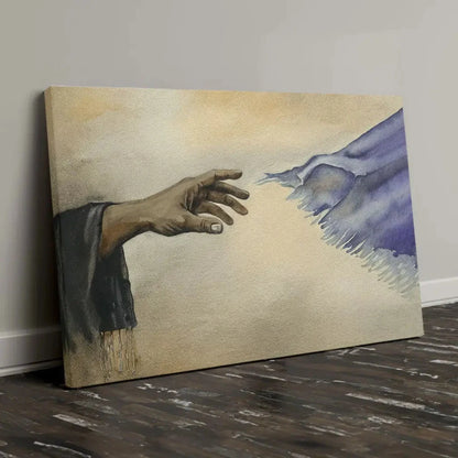 if only i could touch the hem of his garment wall art canvas (Landscape) (view 2)