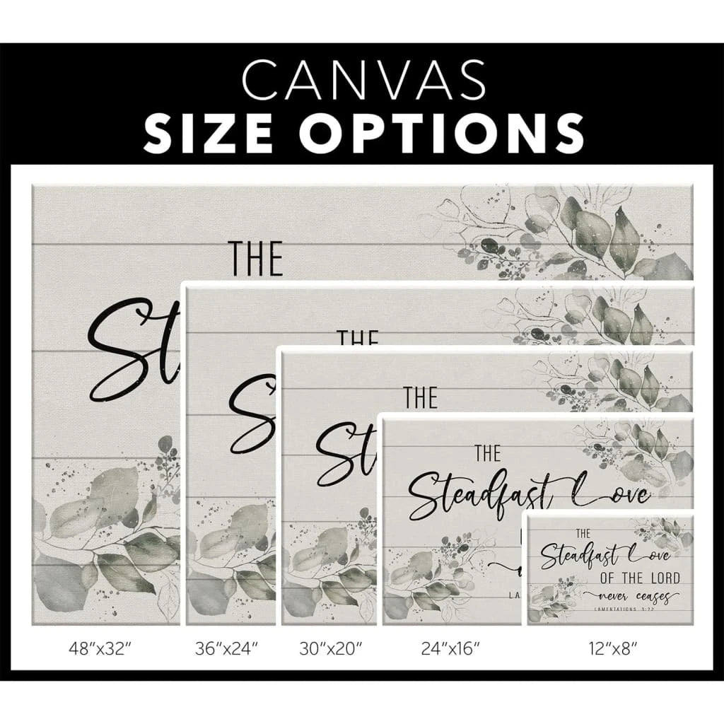 lamentations 3 22 the steadfast love of the lord never ceases canvas wall art (Landscape) (view 3)