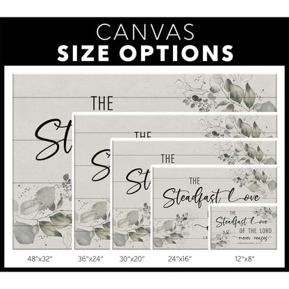 lamentations 3 22 the steadfast love of the lord never ceases canvas wall art (Landscape) (view 3)