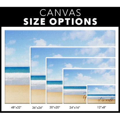 it is well with my soul canvas beach coastal christian wall art decor (Landscape) (view 2)