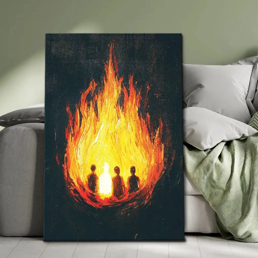 the fiery furnace wall art canvas shadrach meshach abednego with son of god (view 7)