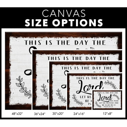 christian wall art this is the day the lord has made canvas print (Landscape)