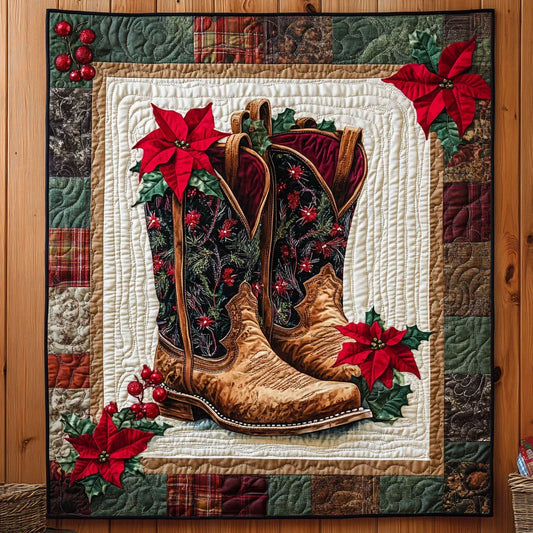 Christmas Boot Quilt Blanket