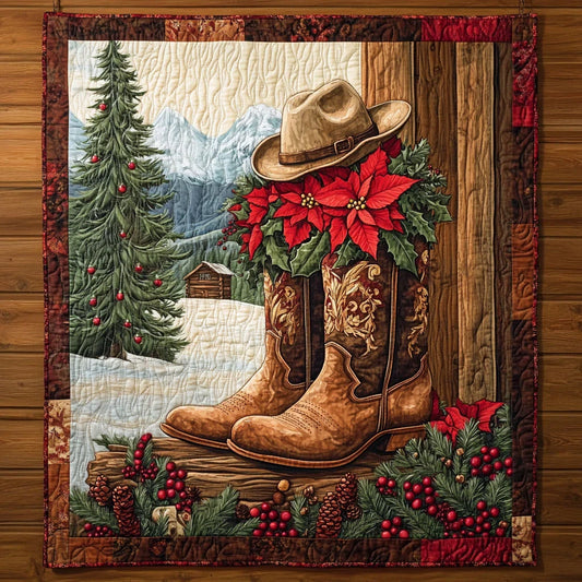 Christmas Boot Quilt Blanket