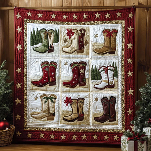 Christmas Boot Quilt Blanket