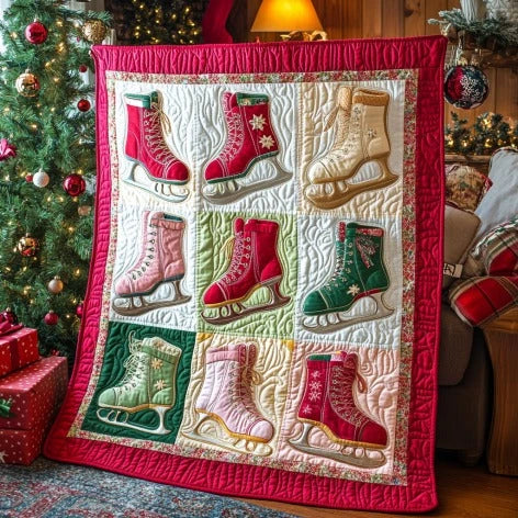 Christmas Boots Quilt Blanket