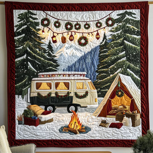 Christmas Camping Quilt Blanket