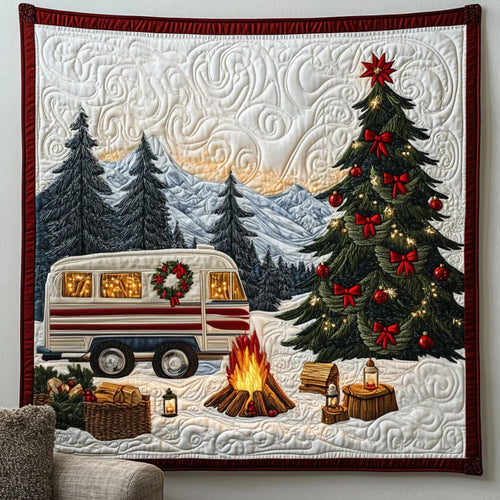 Christmas Camping Quilt Blanket