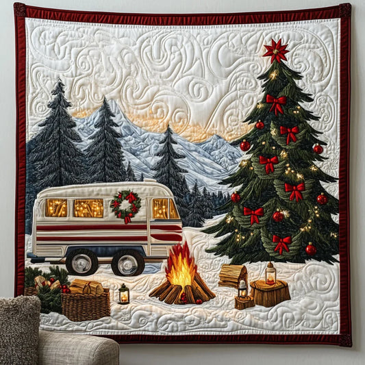 Christmas Camping Quilt Blanket